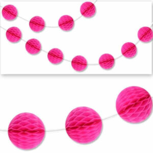 Wabenball - Girlande Honeycomb pink