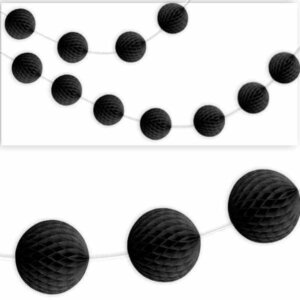 Wabenball - Girlande Honeycomb schwarz