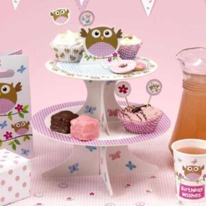 Etagere - "Kleine Eulen" in Rosa