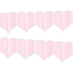 Wimpelkette - "Herzen", rosa