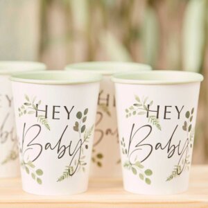"Hey Baby" Pappbecher | Botanical Baby (8 Stk.)