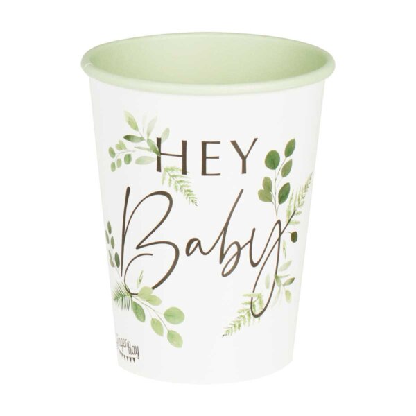 "Hey Baby" Pappbecher | Botanical Baby (8 Stk.) – Bild 2