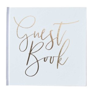 "Guest Book" Gold Gästebuch