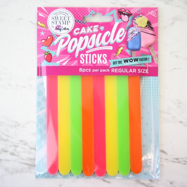 SweetStamp Popsicle Sticks - Neon Glow - Regular (8 Stk.)