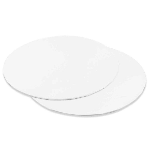 Cakecard rund - 25 cm (3mm) | weiss (3 Stk.)