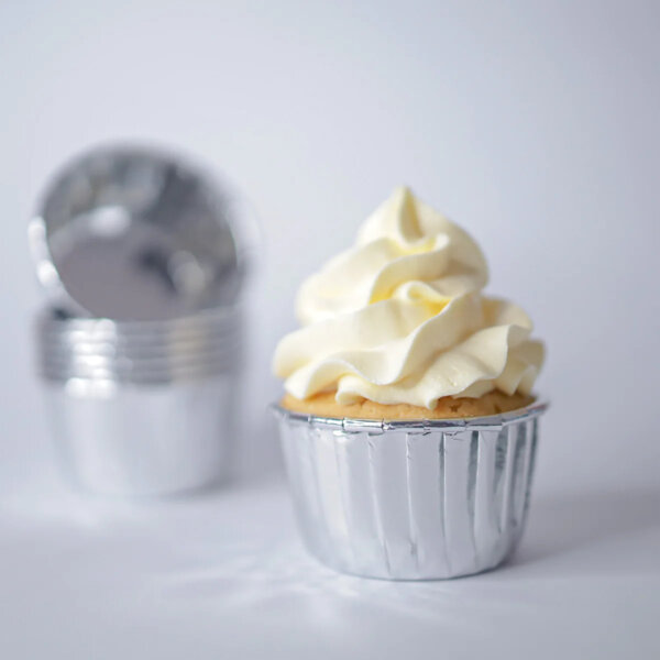 Muffin Becher in Silber | Sweet Stamps (24 Stk.)